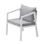 Livsip Outdoor Dining Set Bistro Setting 5PCS White - Image 5