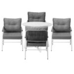 Livsip Outdoor Dining Set Patio Setting 4 Seater Round Table - Image 2