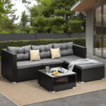 Livsip Outdoor Sofa Set 4 Seater Corner Modular Lounge Set - Image 2