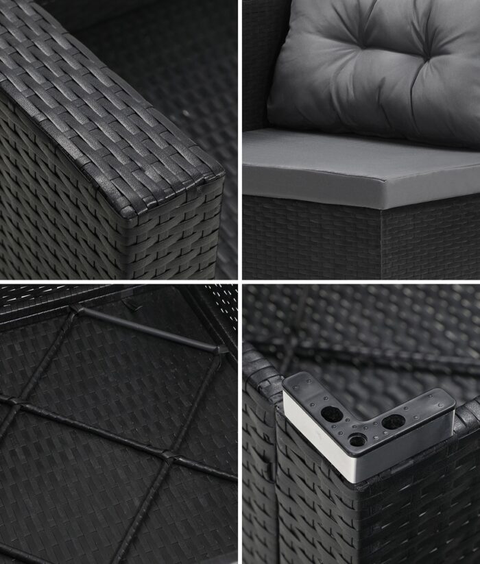 Livsip Outdoor Sofa Set 4 Seater Corner Modular Lounge Set - Image 3