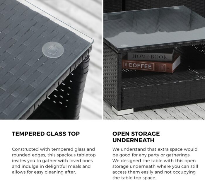 Livsip Outdoor Sofa Set 4 Seater Corner Modular Lounge Set - Image 4