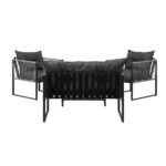 Livsip 4 Piece Outdoor Furniture Setting Grey - Image 2
