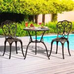 Livsip Outdoor Patio Set Chairs&Table 3PCS Bronze - Image 4