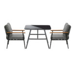 Livsip Outdoor Dining Set Patio Table and Chairs 2 Seater - Image 6