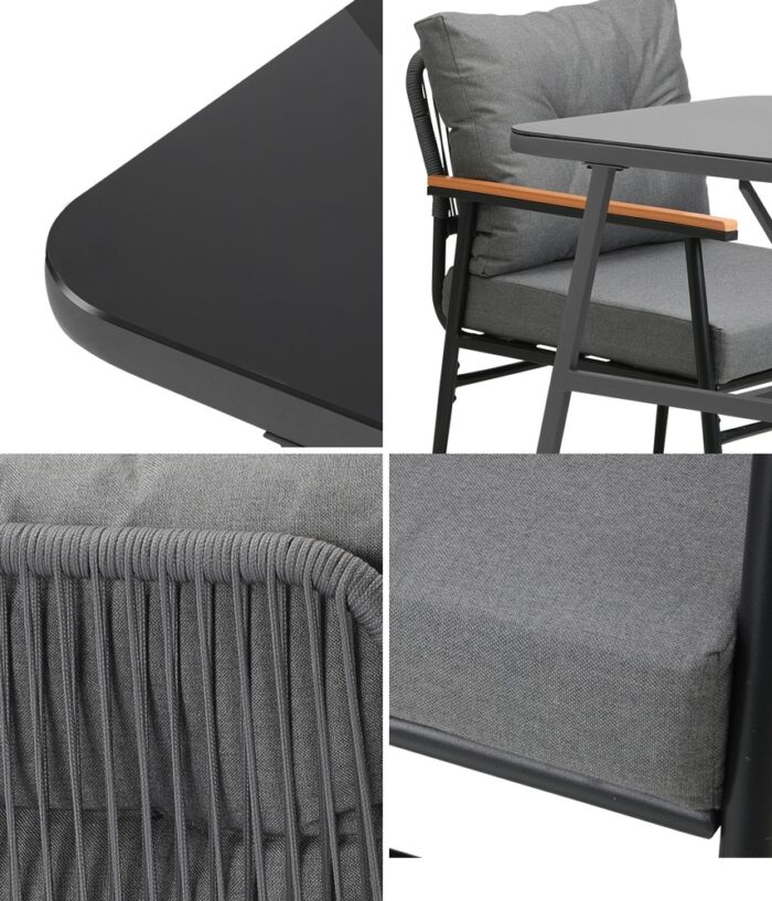 Livsip Outdoor Dining Set Patio Table and Chairs 2 Seater - Image 5