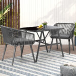 Livsip Outdoor Dining Set 3 PCS Table Chairs Set - Image 3