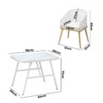 Livsip Outdoor Dining Set Patio Marble-style Table 3PCS - Image 5