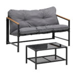 Livsip 2 Piece Outdoor Patio Set Garden Lounge Setting