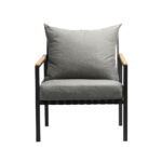 Livsip Outdoor Chairs with Cushions Black Frame X2 - Image 4