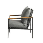 Livsip Outdoor Chairs with Cushions Black Frame X2 - Image 3