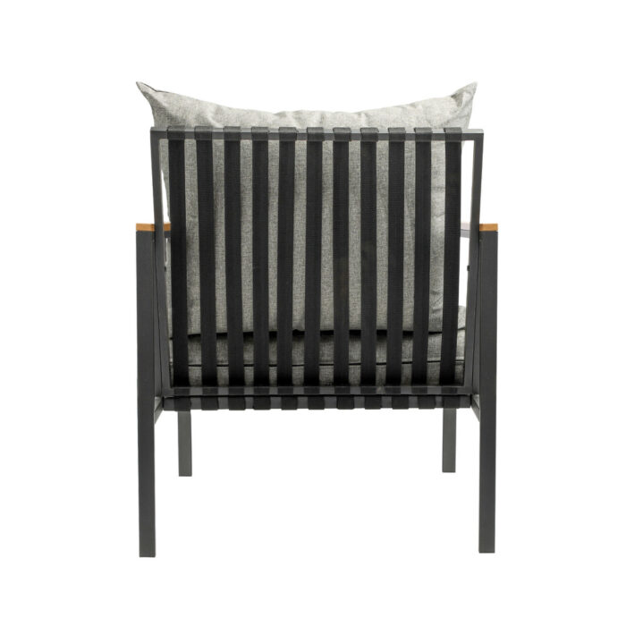 Livsip Outdoor Chairs with Cushions Black Frame X2 - Image 2