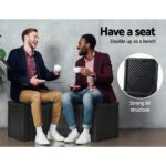 Gardeon Outdoor Storage Box 80L Container Lockable Garden Toy Tool Shed Black - Image 5