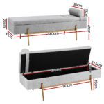 Artiss Storage Ottoman Bed 140cm Pillow Foot Stool - Image 2