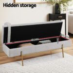 Artiss Storage Ottoman Bed 140cm Pillow Foot Stool - Image 5