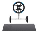 Aqua Buddy Pool Cover 600 Micron 11x4.8m w/ Roller 5.55m Black Solar Blanket - Image 3