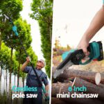 Giantz Telescopic Pole Chainsaw 6 Inch Cordless Tree Trimmer Kit 20V Battery - Image 6