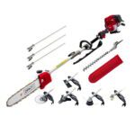 Giantz 4 Stroke Pole Chainsaw Petrol Hedge Trimmer Tree Pruner 12'' 7 In 1