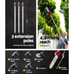 Giantz Pole Chainsaw 2 Stroke Petrol Hedge Trimmer Tree Pruner 7 In 1 - Image 5
