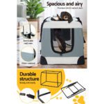 i.Pet Pet Carrier Soft Crate Dog Cat Travel 90x61CM Portable Foldable Car 2XL - Image 5
