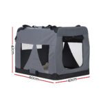 i.Pet Pet Carrier Soft Crate Dog Cat Travel 60x42CM Portable Foldable Car M - Image 2