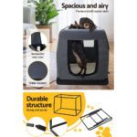 i.Pet Pet Carrier Soft Crate Dog Cat Travel 82x58CM Portable Foldable Car XL - Image 5