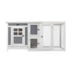 Alopet Chicken Coop Rabbit Hutch Wooden Cage Double Hatch - Image 2