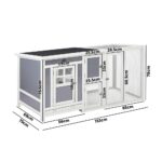 Alopet Chicken Coop Rabbit Hutch Wooden Cage Double Hatch - Image 3