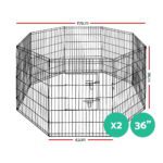 i.Pet 2x36" 8 Panel Dog Playpen Pet Fence Exercise Cage Enclosure Play Pen - Image 2