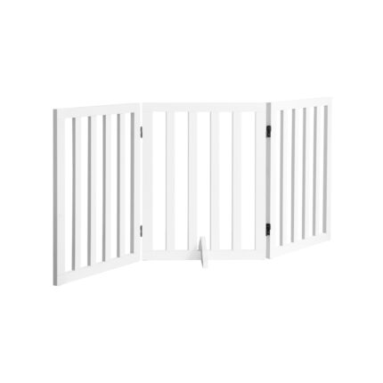 Alopet Wooden Pet Gate Dog Fence 3 Panels