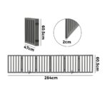 Alopet Wooden Pet Gate Safety Stair Barrier 6-Panel Grey - Image 6