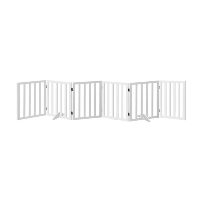 Alopet Wooden Pet Gate Dog Fence 6 Panels - Image 8