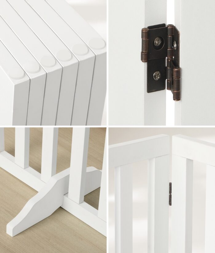 Alopet Wooden Pet Gate Dog Fence 6 Panels - Image 3