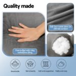 Giselle Reading Pillow Back Rest Lumbar Support Cushion Grey - Image 5