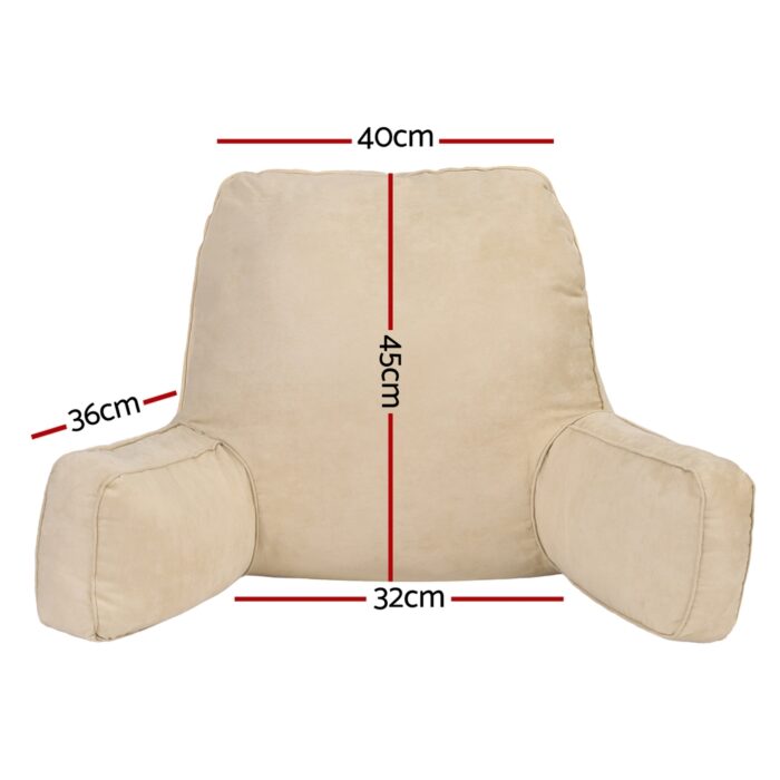 Giselle Reading Pillow Back Rest Lumbar Support Cushion Oatmeal - Image 2