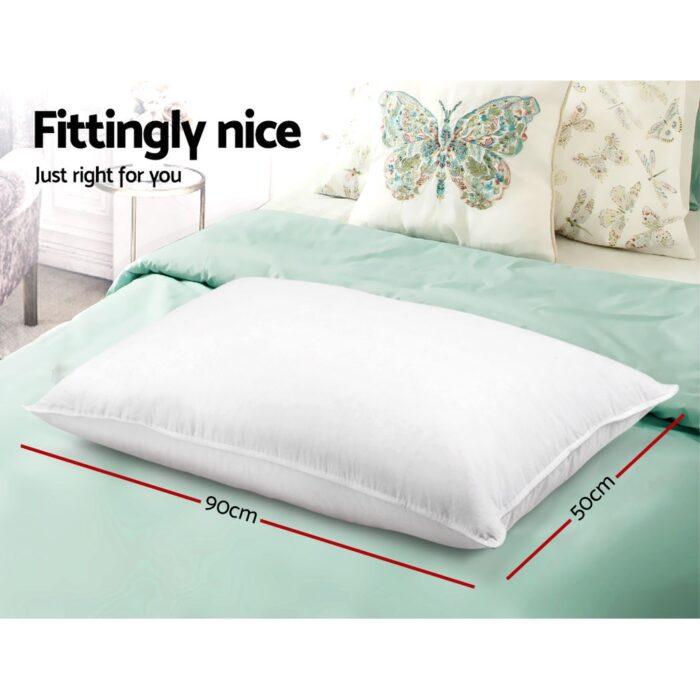 Giselle Bedding 4 Pack Bed Pillow Family Hotel 50X90CM - Image 2