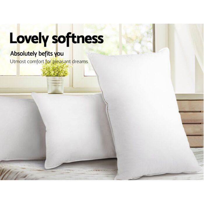 Giselle Bedding 4 Pack Bed Pillow Family Hotel 50X90CM - Image 5