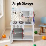 Keezi Kids Kitchen Play Set Wooden Pretend Toys Cooking Children Cookware Food - Image 6