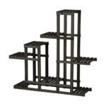 Livsip Plant Stand 6 Tiers Wooden Shelving Black