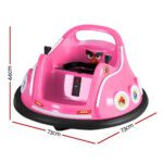 Kids Ride On Car Bumper Electric Ride On Cars Light Remote Angry Birds Sticker Pink - Image 2