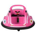 Kids Ride On Car Bumper Electric Ride On Cars Light Remote Angry Birds Sticker Pink - Image 3