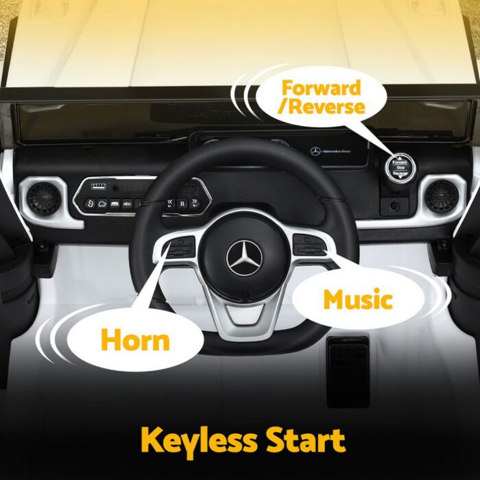 Kids Ride On Car Licensed G500 Electric Toys Horn Remote 12V White - Image 5