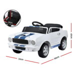 Kids Electric Ride On Car Licensed GT350 Outdoor Toys Cars Music Remote White - Image 3