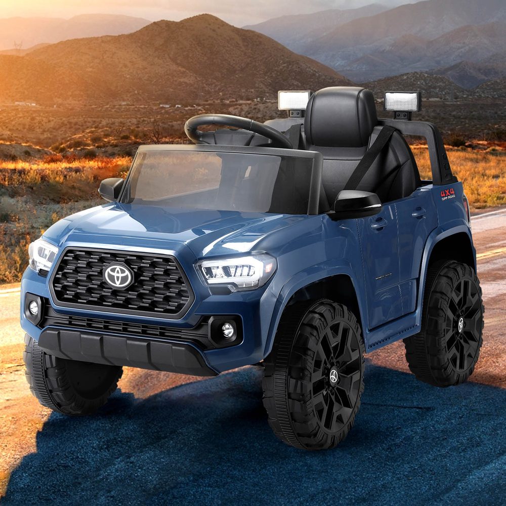 RCAR-LS-TOYO-BU-183418-06 Kids Electric Ride On Car Toyota Tacoma Off Road Jeep Toy Cars Remote 12V Blue - Image 1