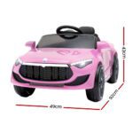 Rigo Kids Electric Ride On Car Toys Cars Headlight Music Remote Control 12V Pink - Image 2