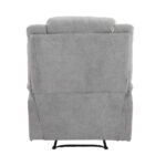 Oikiture Recliner Chair Padded Lounge With Side Pocket Polyester Grey - Image 7
