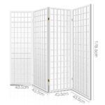Artiss 4 Panel Room Divider Screen 174x179cm White - Image 2