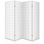 Artiss 4 Panel Room Divider Screen 174x179cm White - Image 3