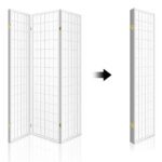 Artiss 4 Panel Room Divider Screen 174x179cm White - Image 4