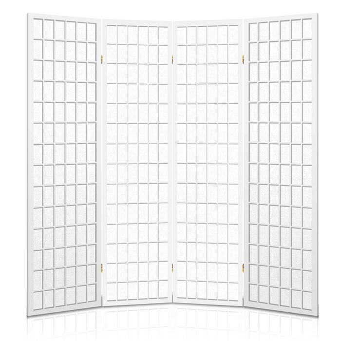 Artiss 4 Panel Room Divider Screen 174x179cm White - Image 5