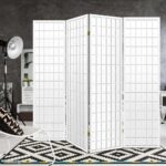 Artiss 4 Panel Room Divider Screen 174x179cm White - Image 6